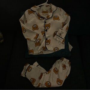 Adorable Bear Print Toddler Pajamas